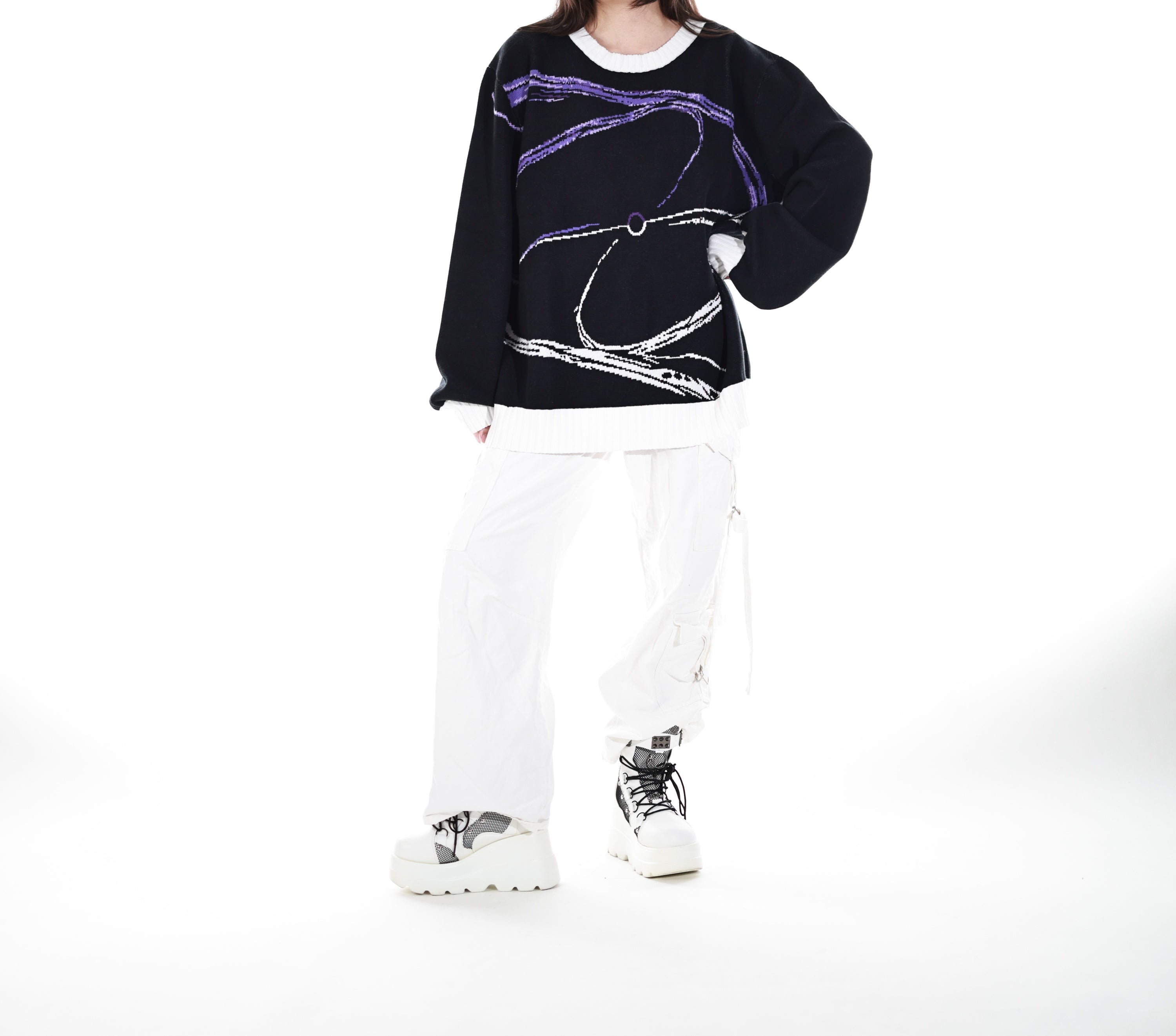 Purple Hollow Sweater