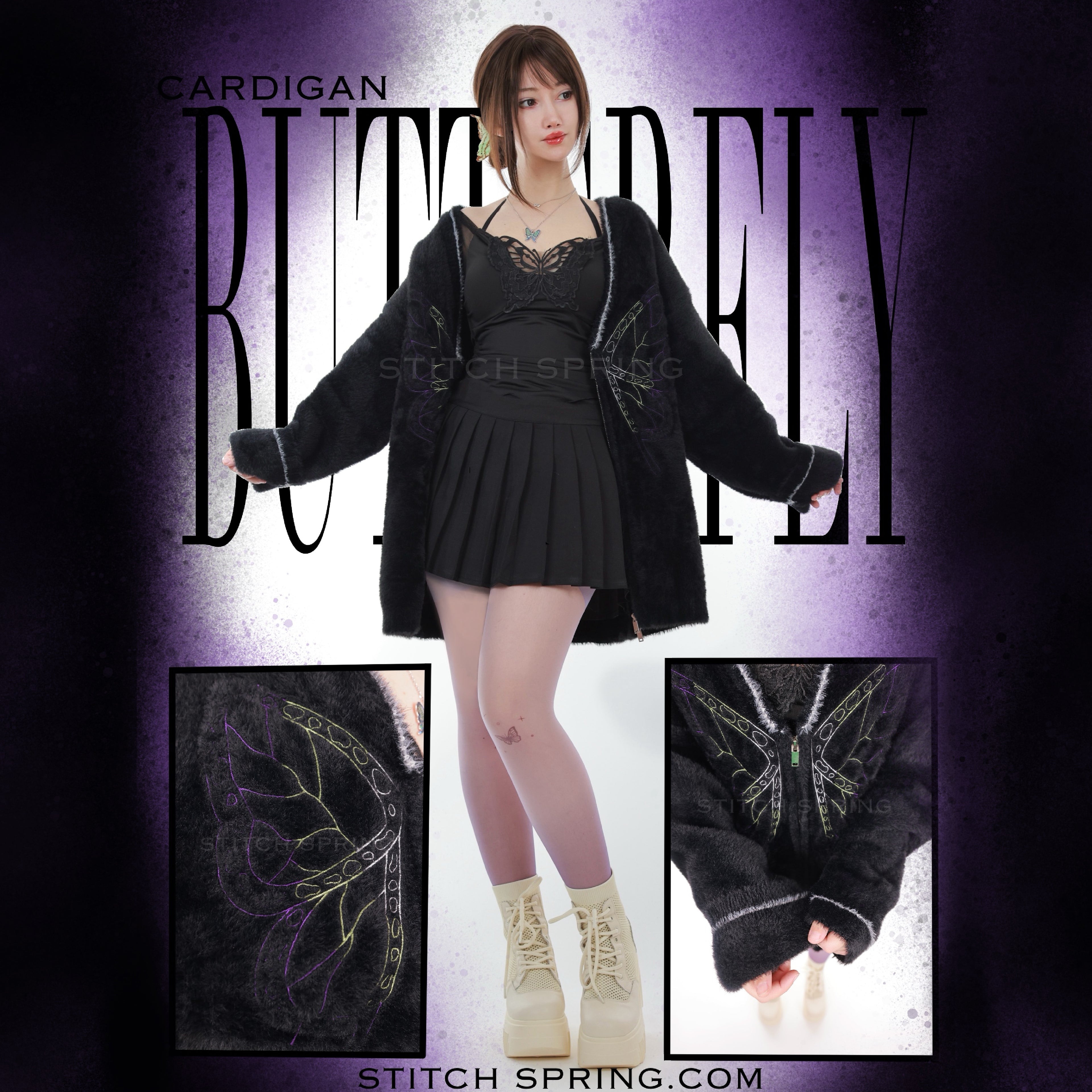 Fuzzy Butterfly Cardigan Preorder