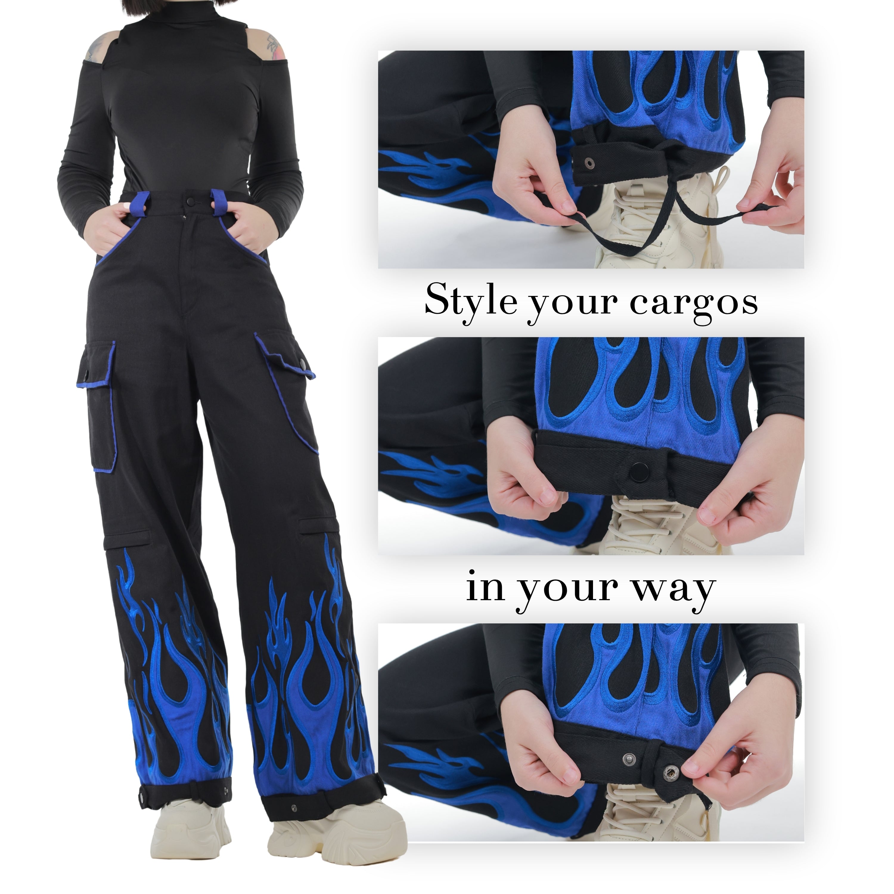 Blue Flame Denim Pants Preorder