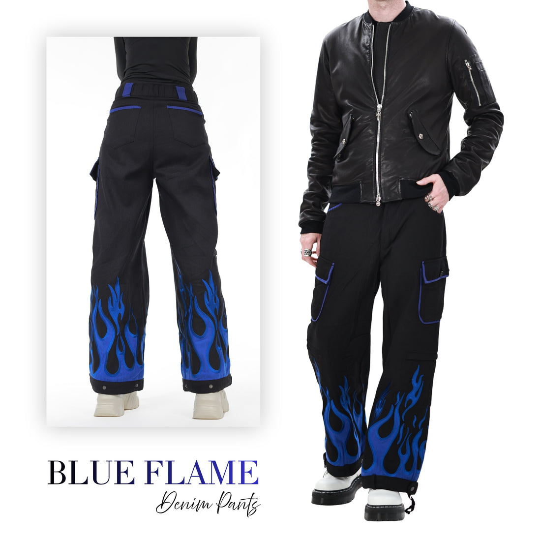 Blue Flame Denim Pants Preorder
