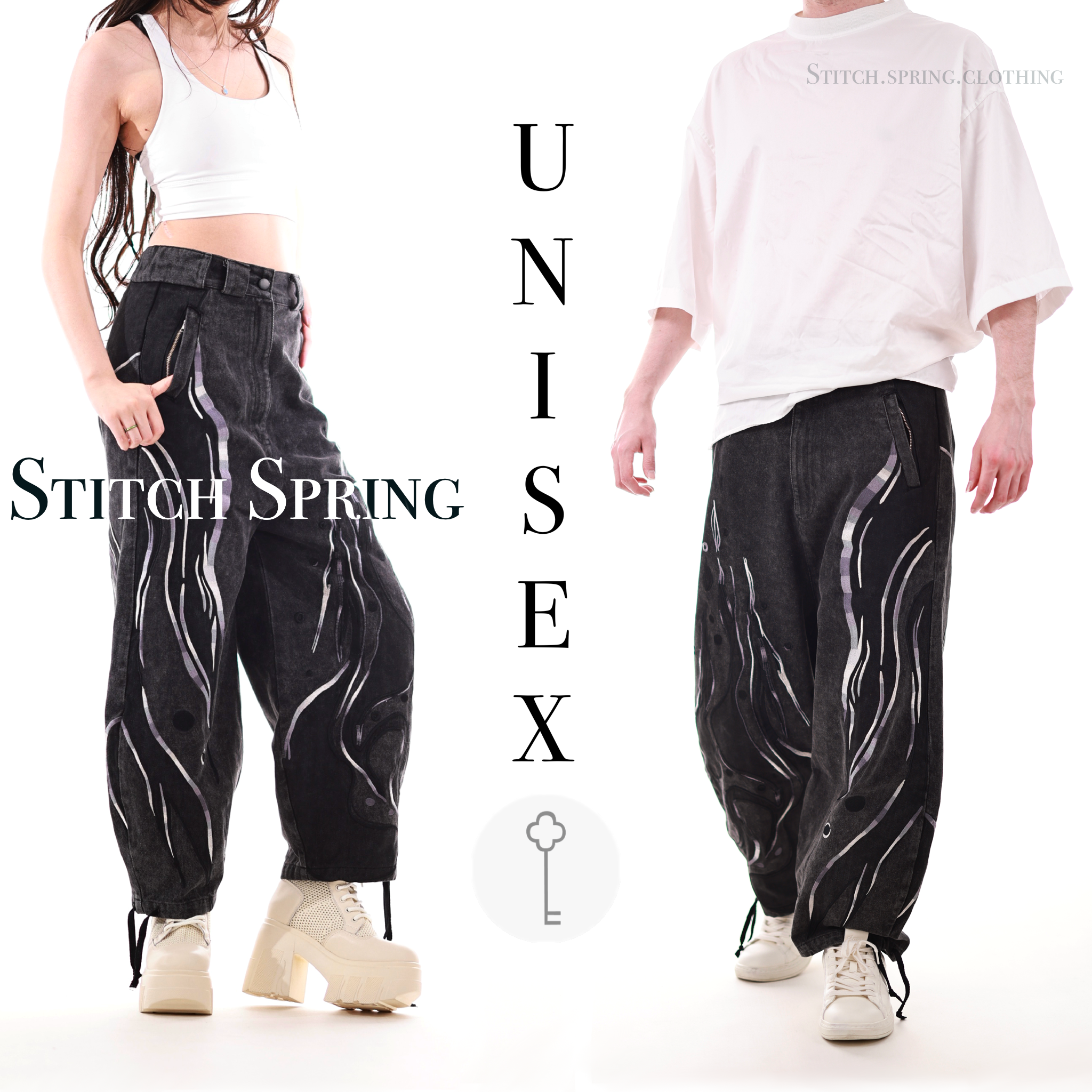 Black Aura Denim Pants Preorder
