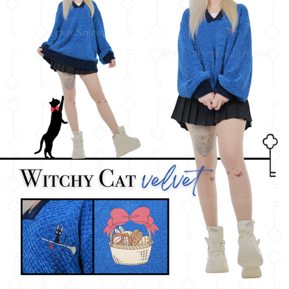 Witch Cat Velvet Sweater Preorder