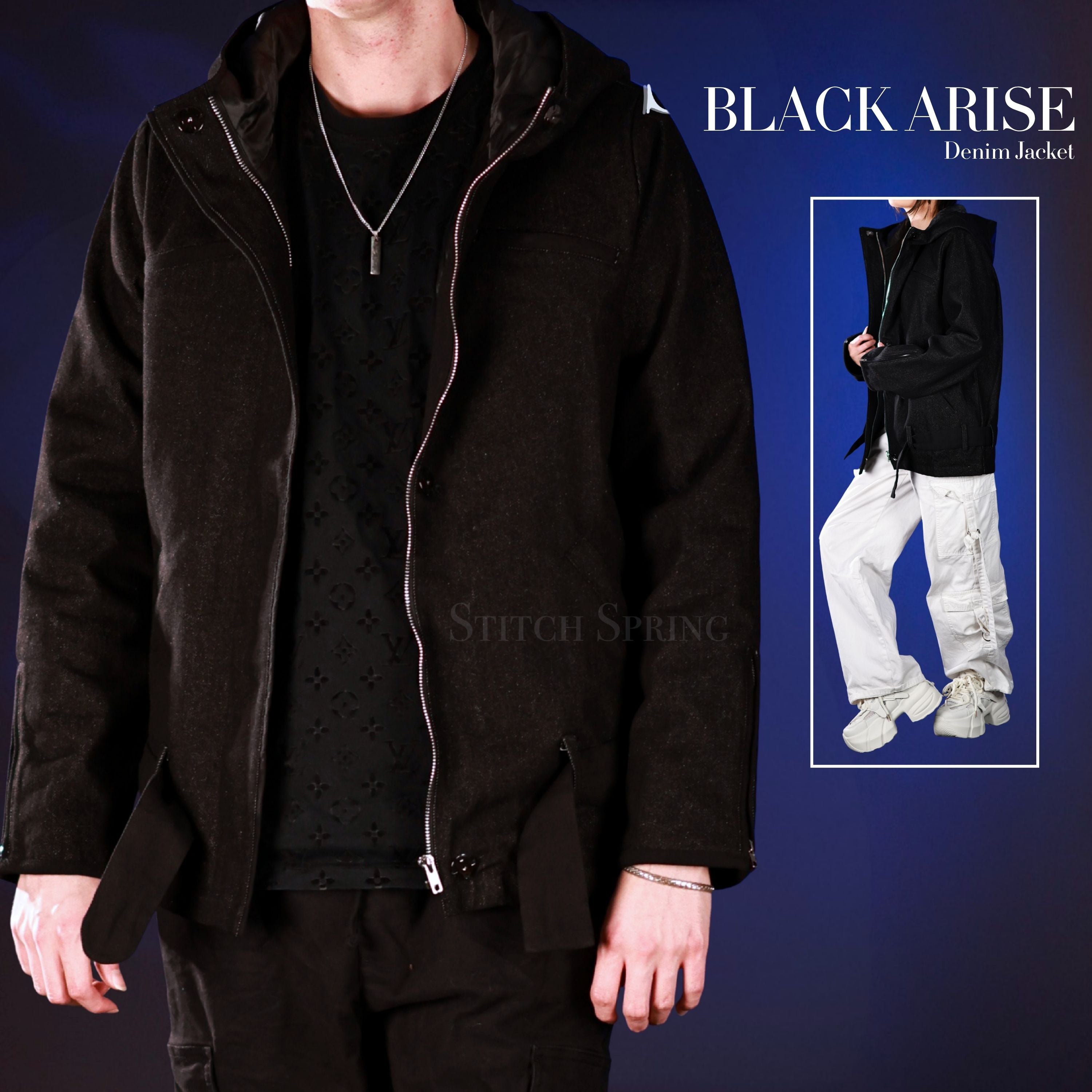Black Arise Denim Jacket Preorder