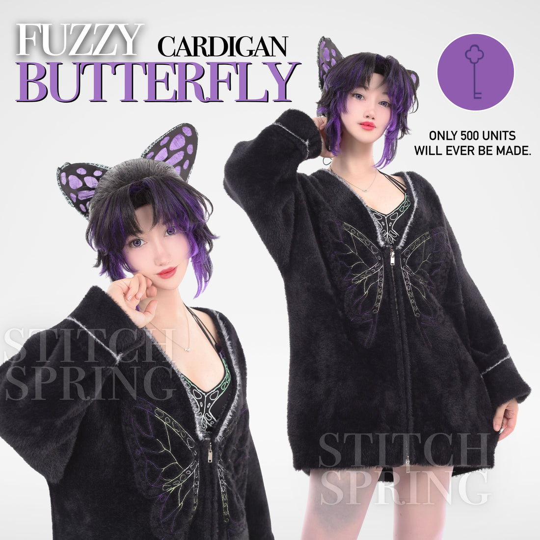 Fuzzy Butterfly Cardigan Preorder