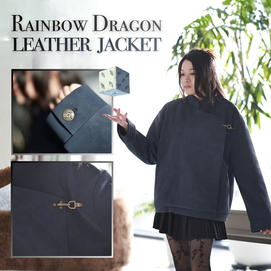 Rainbow Dragon Leather Jacket Preorder