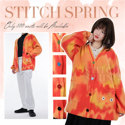 Fuzzy Flame Cardigan Preorder