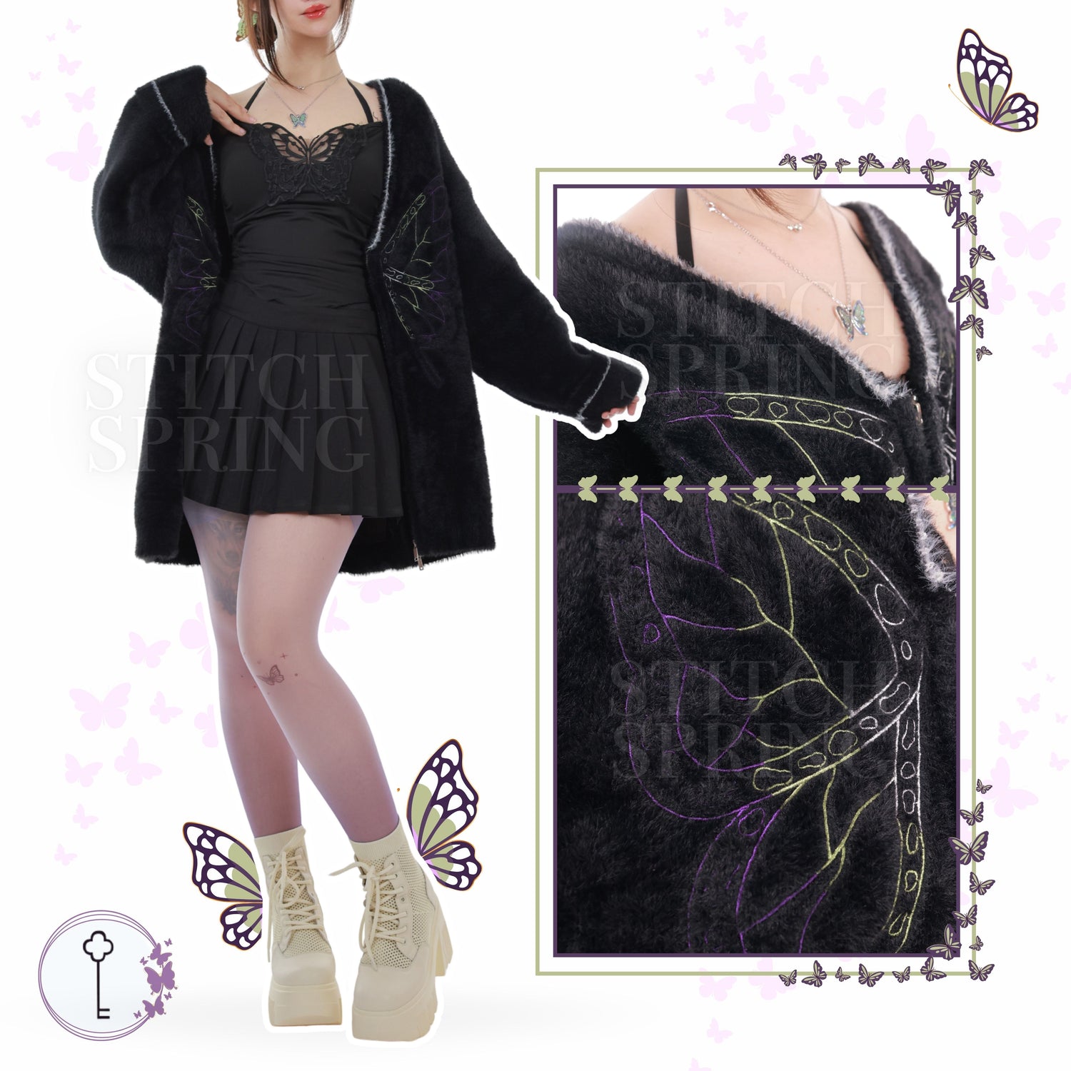 Fuzzy Butterfly Cardigan Preorder