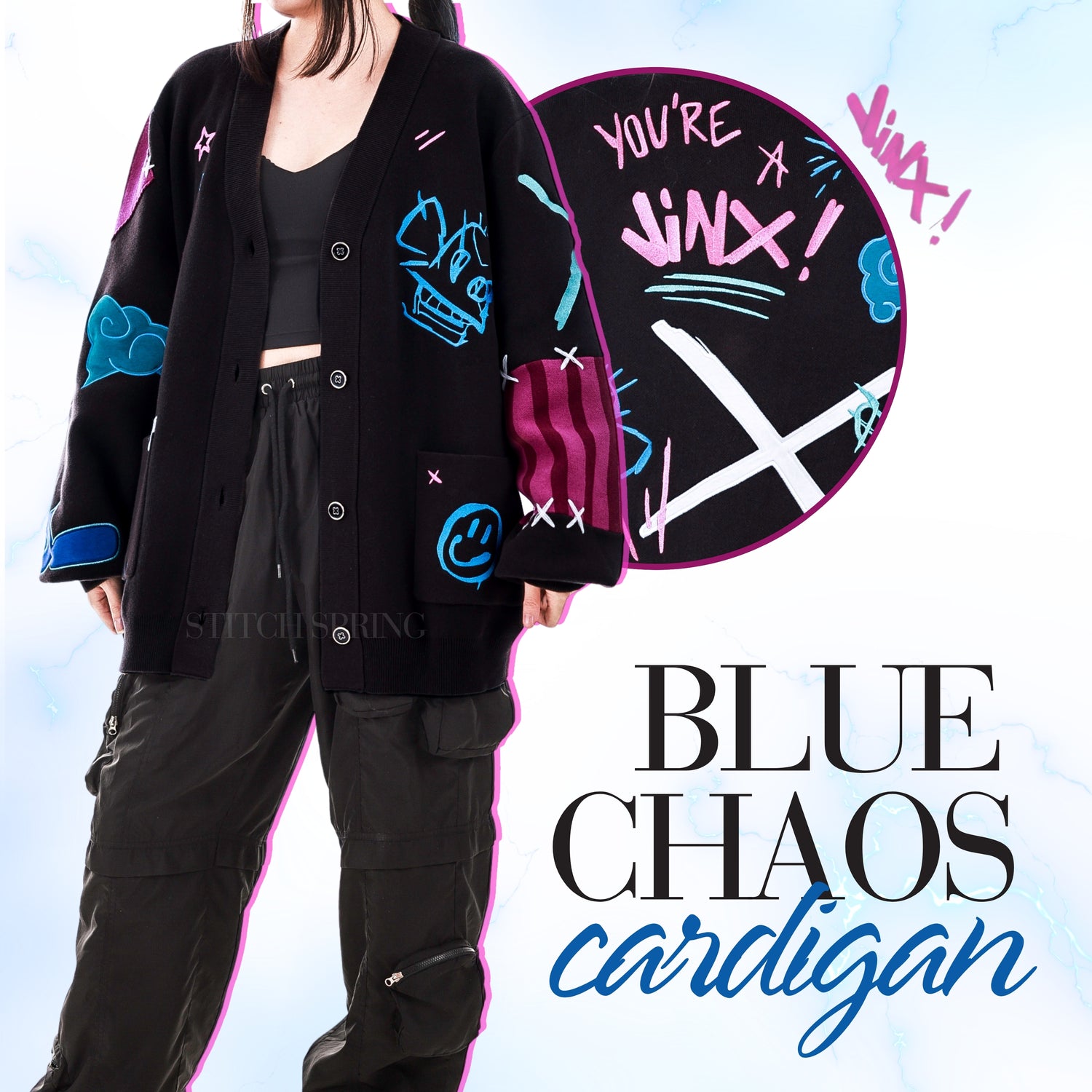 Blue Chaos Cardigan Preorder