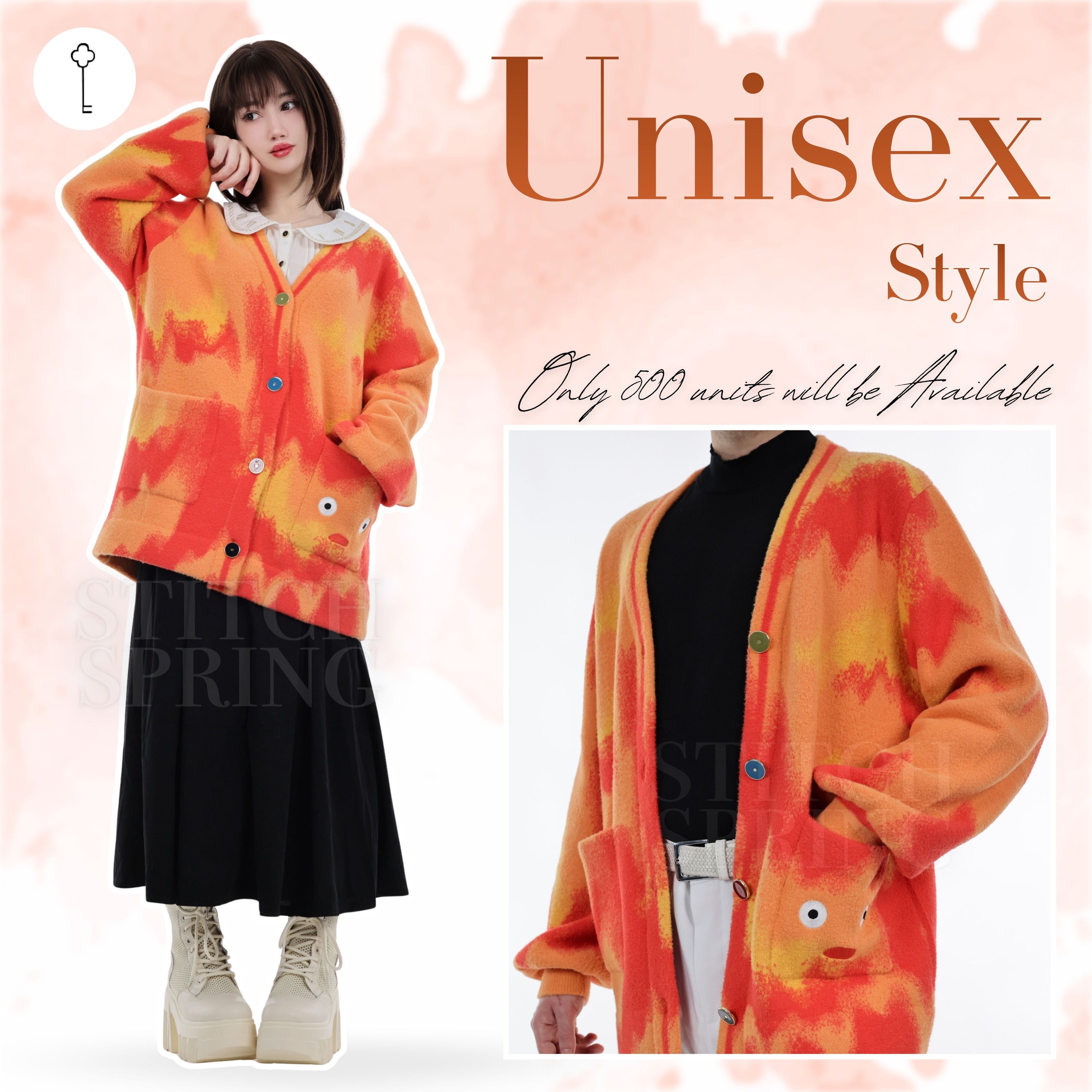Fuzzy Flame Cardigan Preorder