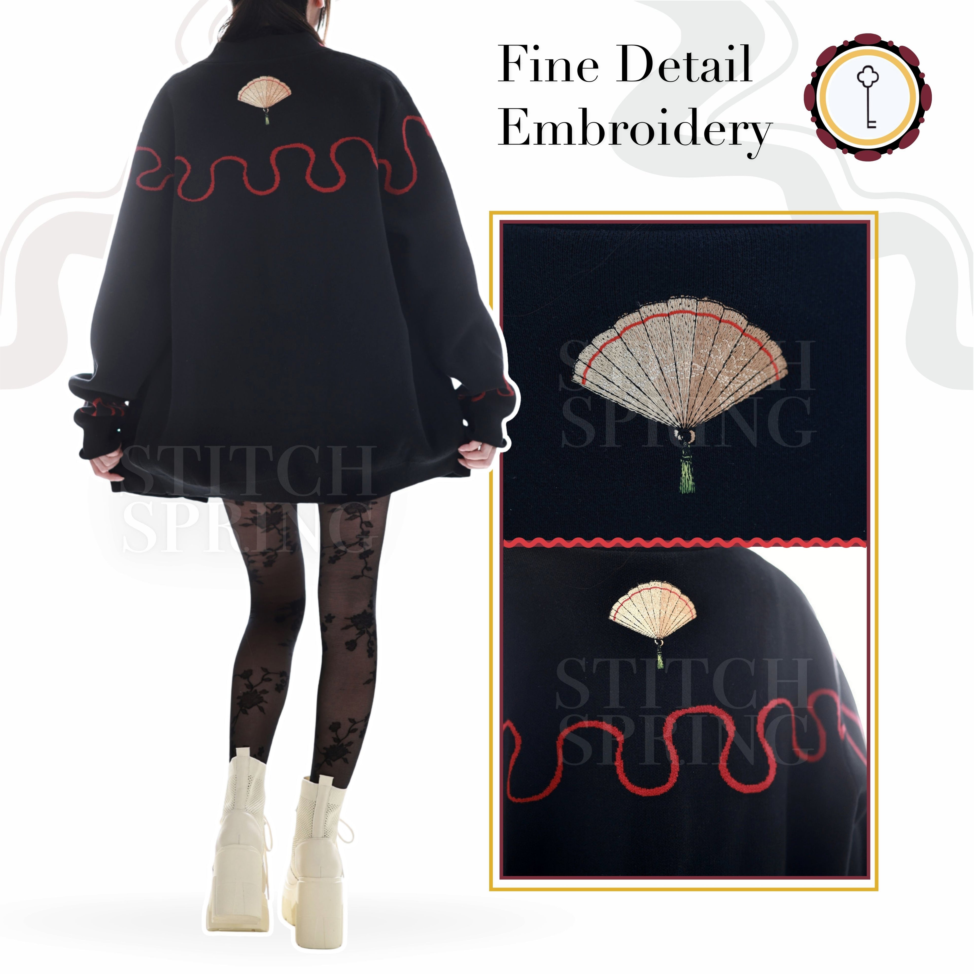 Crimson Fan Cardigan Preorder
