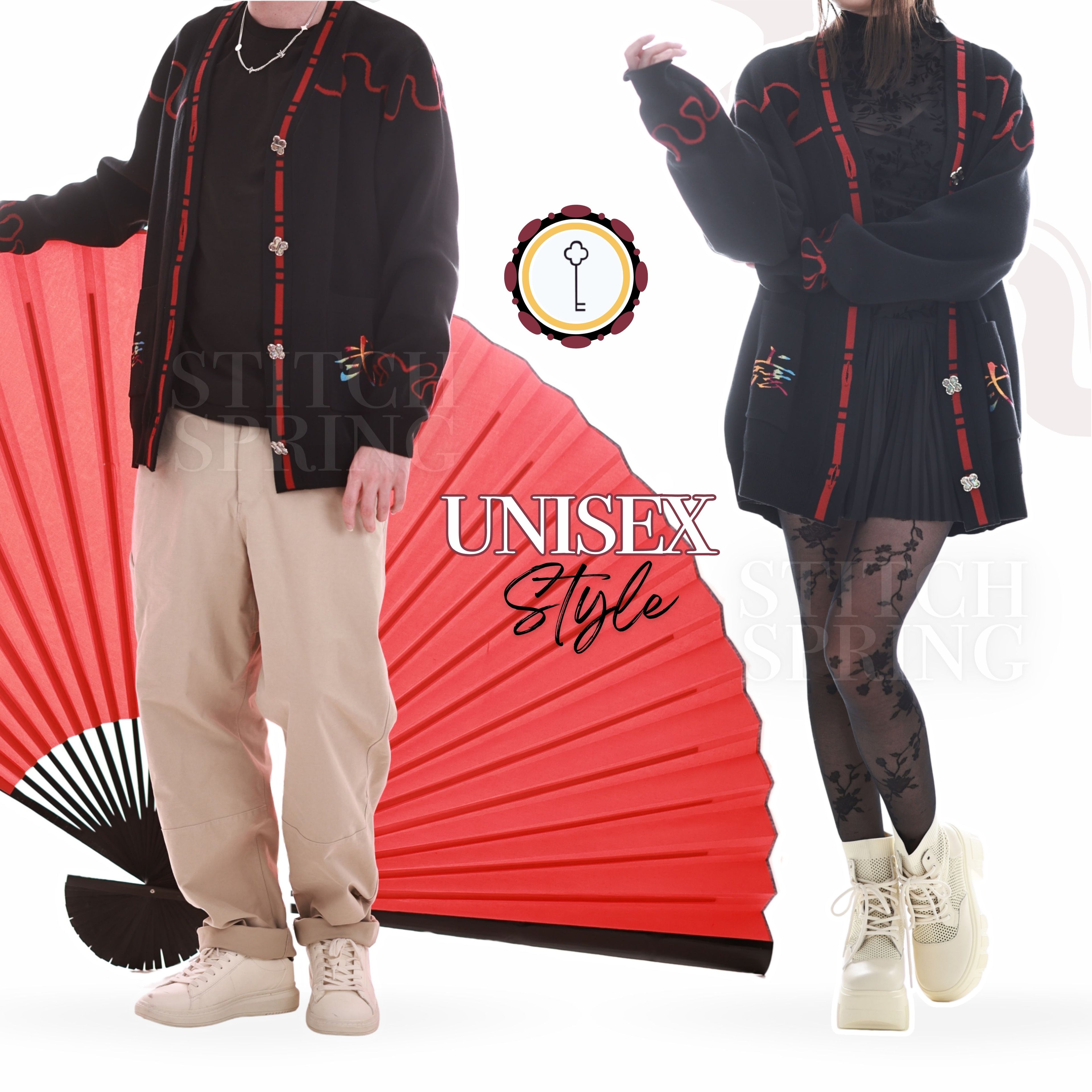 Crimson Fan Cardigan Preorder