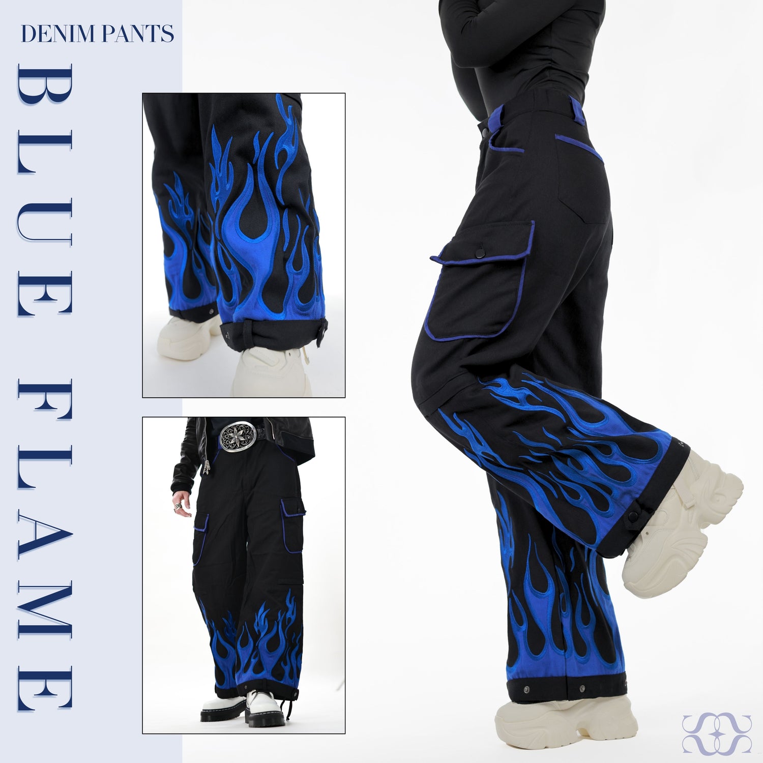 Blue Flame Denim Pants Preorder