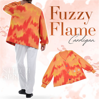 Fuzzy Flame Cardigan Preorder