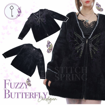 Fuzzy Butterfly Cardigan Preorder