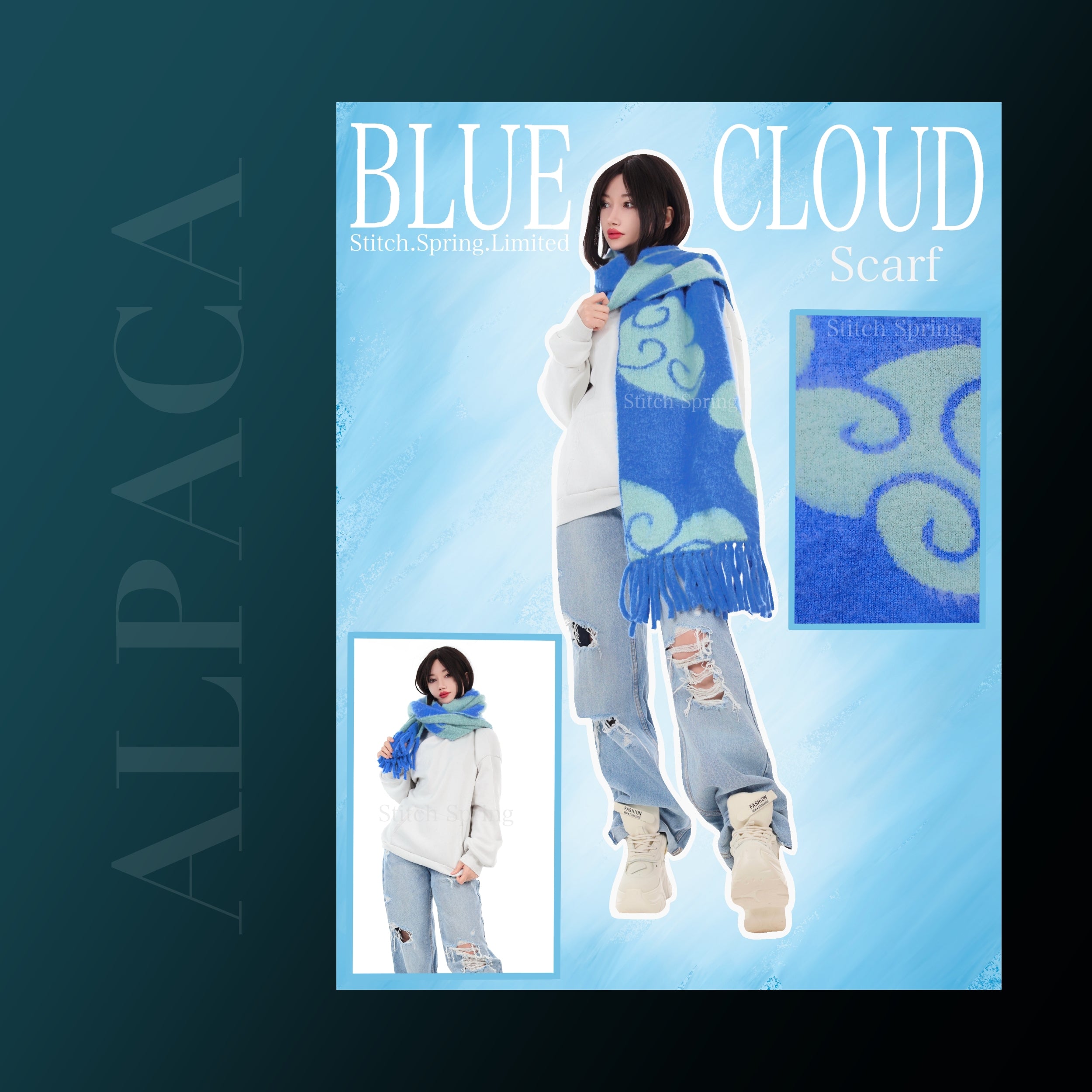 Blue Cloud Scarf Preorder