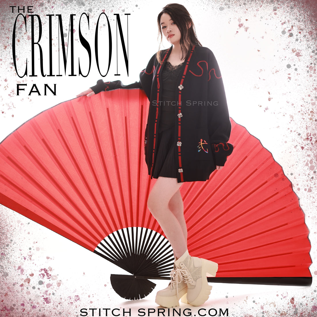 Crimson Fan Cardigan Preorder