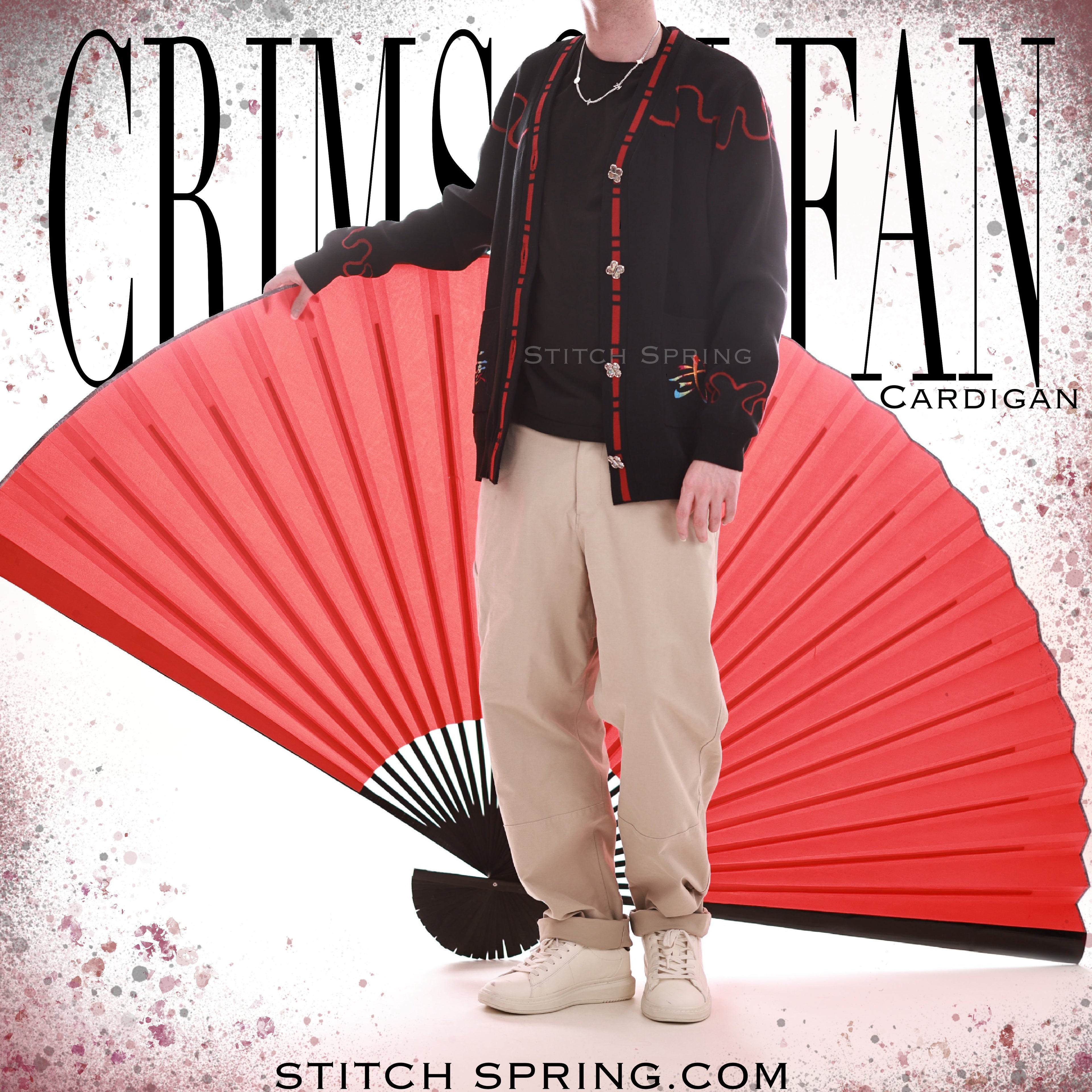 Crimson Fan Cardigan Preorder