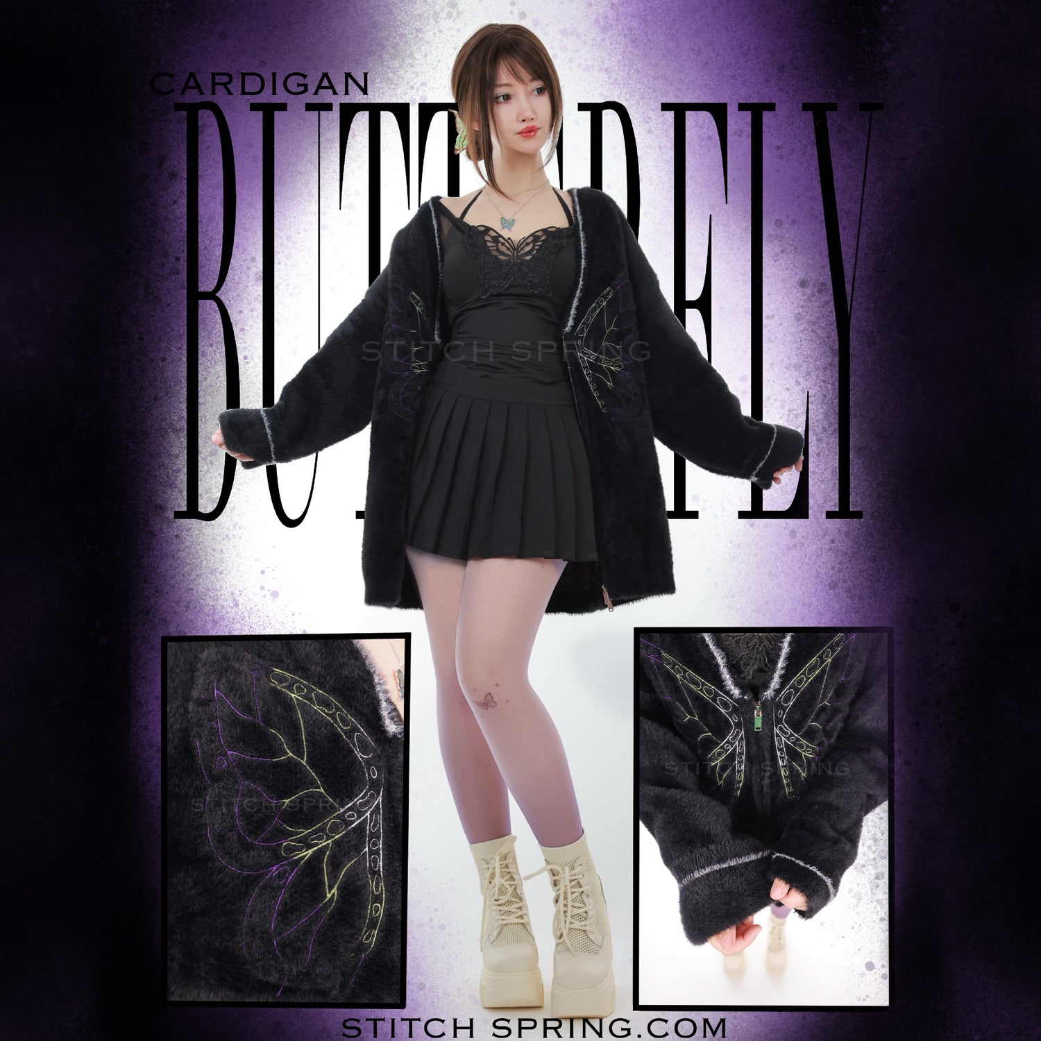 Fuzzy Butterfly Cardigan Preorder