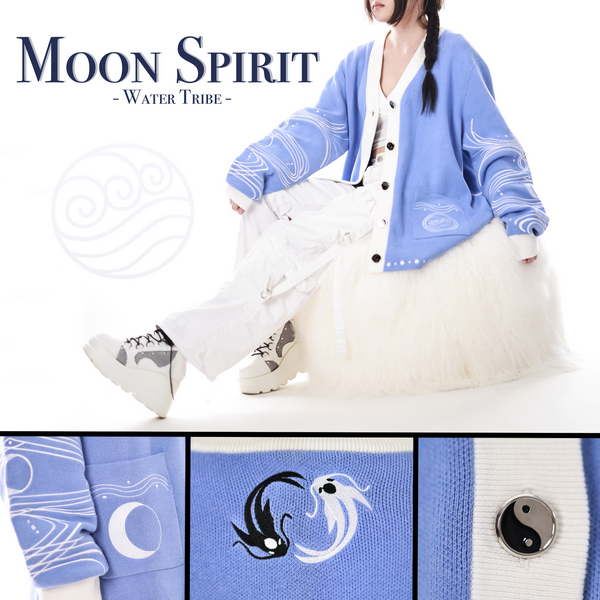 【NONCODE】Moonlit cardigan + slip one-piece set Moon Spirit Cardigan Preorder | Subtle ATLA Sweater – Stitch