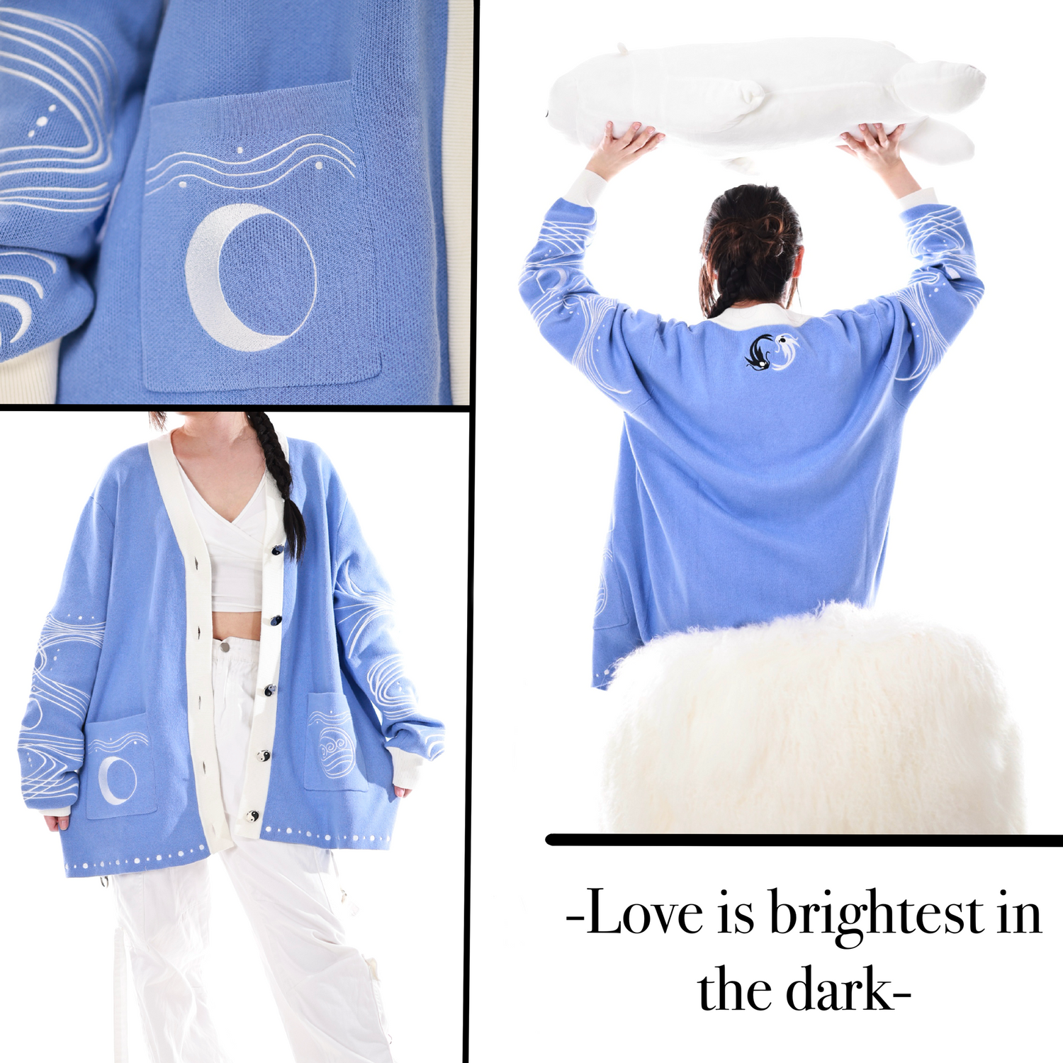 【NONCODE】Moonlit cardigan + slip one-piece set Moon Spirit Cardigan Preorder | Subtle ATLA Sweater – Stitch