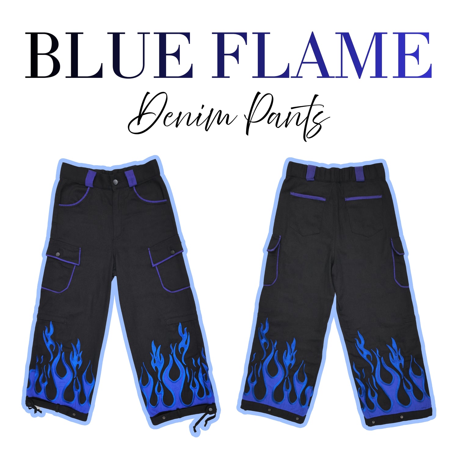 Blue Flame Denim Pants Preorder