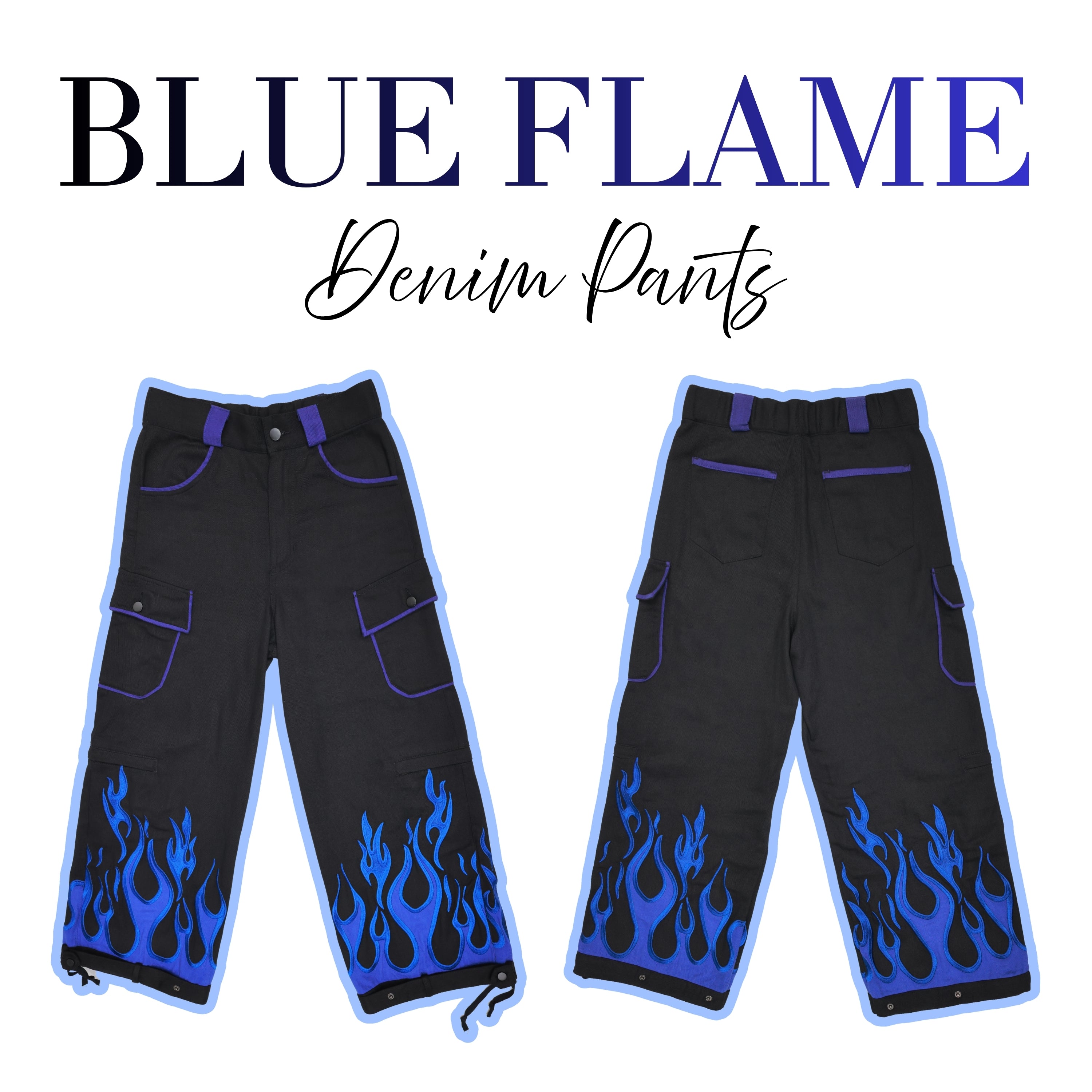 Blue Flame Denim Pants Preorder