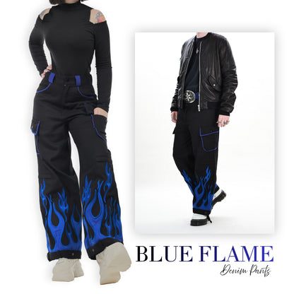 Blue Flame Denim Pants Preorder