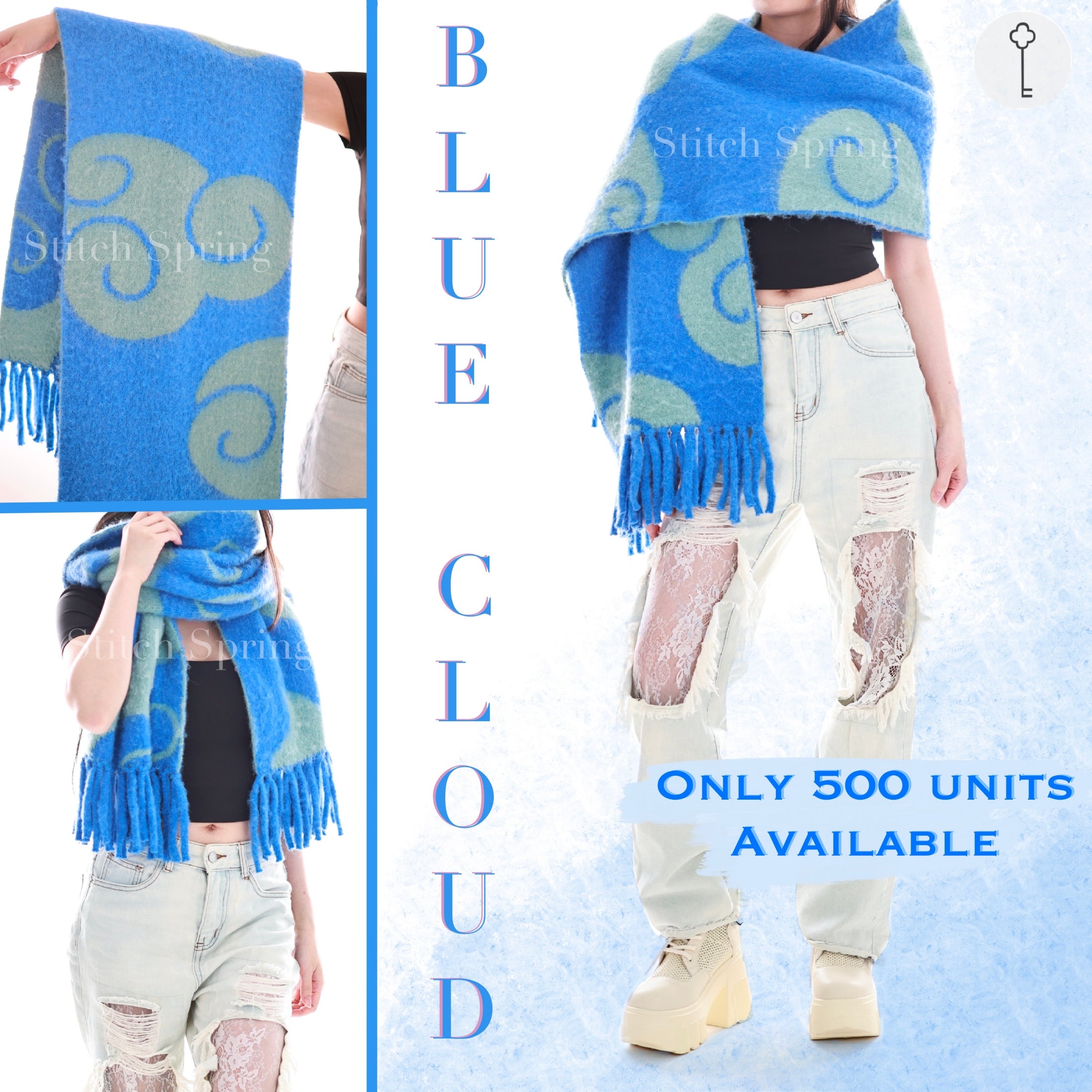 Blue Cloud Scarf Preorder