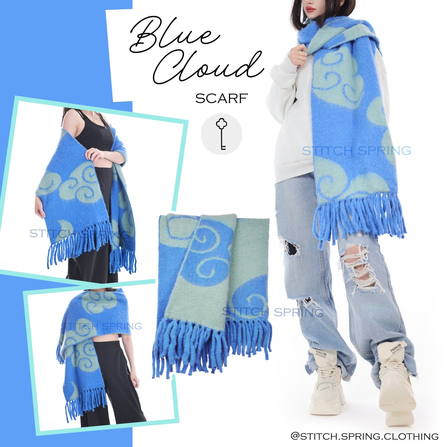 Blue Cloud Scarf Preorder