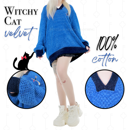 Witch Cat Velvet Sweater Preorder