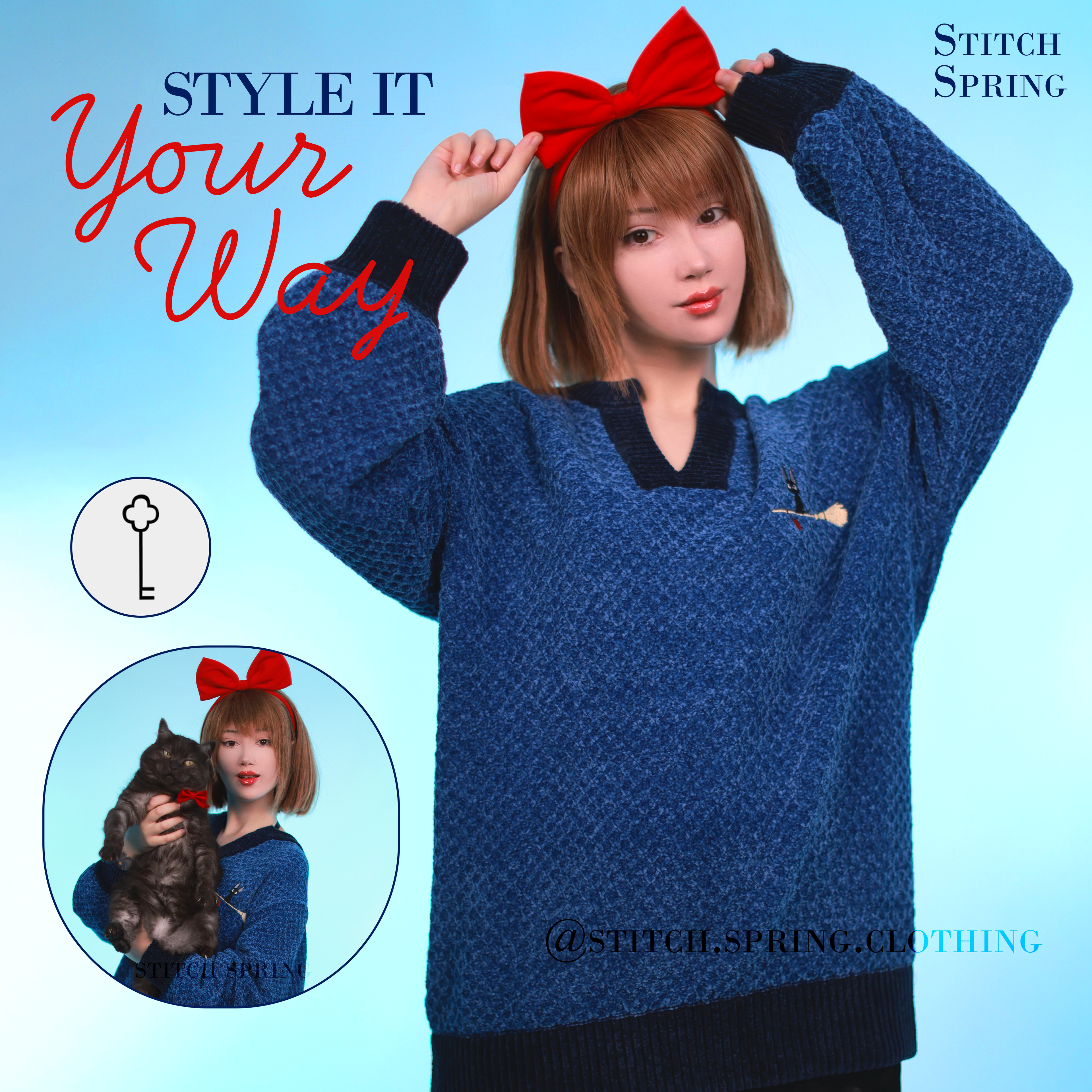 Witch Cat Velvet Sweater Preorder